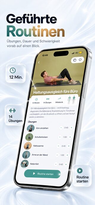 Design der Routine-Detailansicht in Flexor