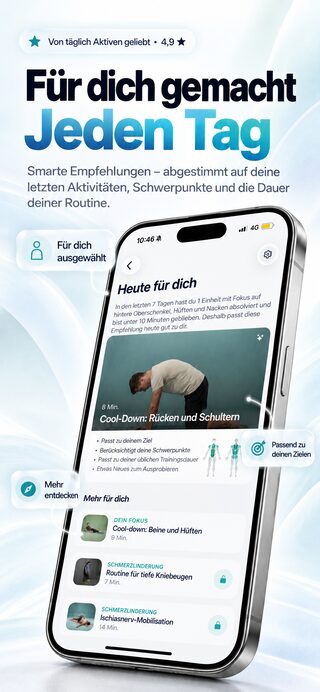 Design der Flexor-Empfehlungen „Heute für dich“