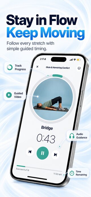 Design časovače cviků v aplikaci Flexor